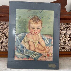 VINTAGE 1950s Baby Print